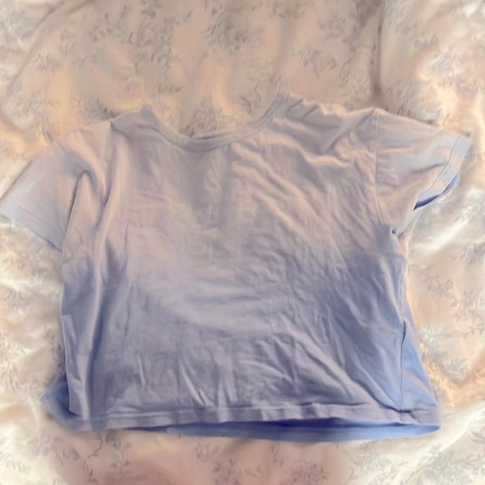 Blue ombre crop top
